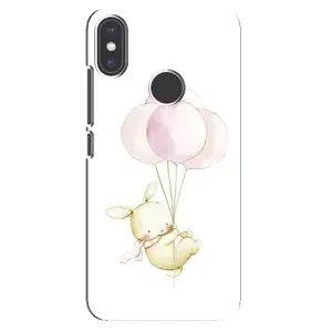 Силиконовый бампер с картинкой животных для Xiaomi Mi A2 (Кролик и шарики)