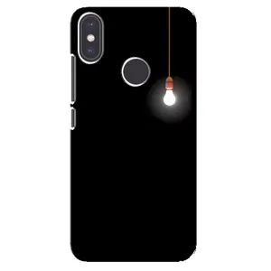 Чехол с картинками на черном фоне для Xiaomi Mi A2 (Лампочка)