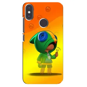 Чохол Бравл Старс для Xiaomi Mi A2 (LEON в кофті)