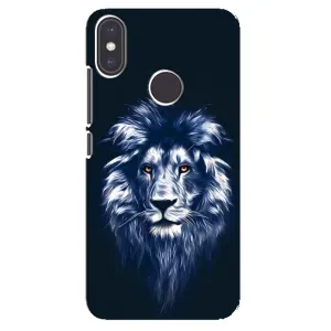 Чохол з картинкою на Xiaomi Mi A2 (Лев – синій)