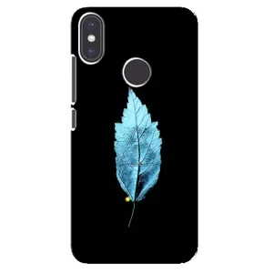Чехол с картинками на черном фоне для Xiaomi Mi A2 (Листочек)