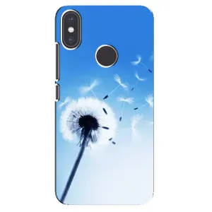 Силиконовый Чехол с одуванчиками на Xiaomi Mi A2 (Одуванчик на голубом)