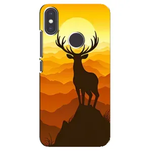 Чехлы с изображением разных животных для Xiaomi Mi A2 (Силуэт Оленя)