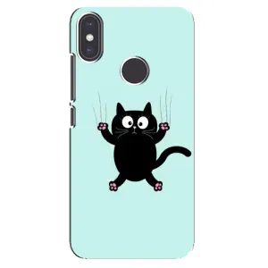 Силиконовый чехол с котиком для Xiaomi Mi A2 (Падающий кот)