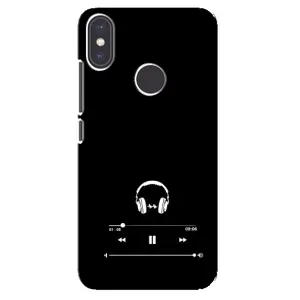 Чехол с картинками на черном фоне для Xiaomi Mi A2 (Плеер)