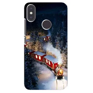 Силиконовый бампер на рождество для Xiaomi Mi A2 (Поезд)