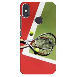 Чохли з прінтом Спортивна тематика для Xiaomi Mi A2 (Ракетки теніс)