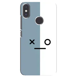 Чохли (ТПУ) (смішні стікери) для Xiaomi Mi A2 (Сіро-білий)