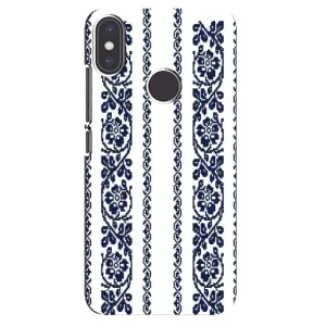 Силиконовый Чехол на Xiaomi Mi A2 с картинкой Вышиванки (Синяя вышиванка)