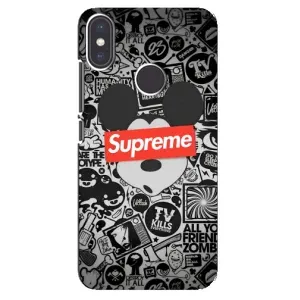 Чохол з Брендами одягу на Редмі Мі А2 (Supreme Маус)
