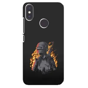 Чохол з картинкою "Герой Pubg" на Xiaomi Mi A2 (В полум'ї)