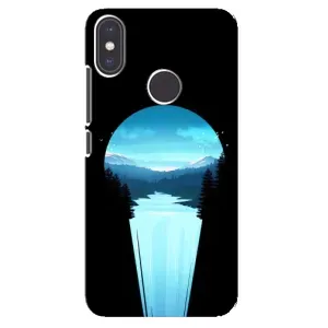 Летний Чехол на Xiaomi Mi A2 (Синий Водопад)