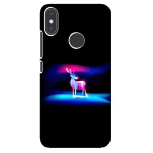 Силиконовый бампер с картинкой животных для Xiaomi Mi A2 (Яркий олень)