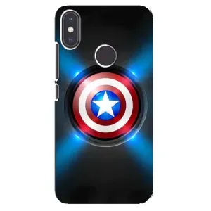 Чохол с Щітом Капітана Америки на Xiaomi Mi A2 (Яскраий Щит Капітана)