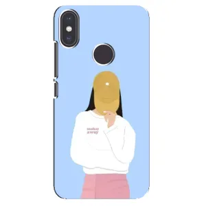 Силиконовый Чехол на Xiaomi Mi A2 с картинкой Стильных Девушек (Желтая кепка)