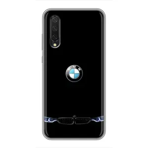 Силиконовый бампер с картинкой машины на Xiaomi Mi A3 (Черный BMW)