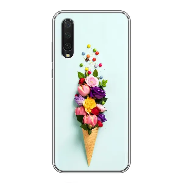 Чехол с рисунком «Цветок-мороженное» для Xiaomi Mi A3 Чехол с рисунком «Цветок-мороженное» для Xiaomi Mi A3