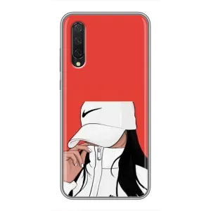 Силиконовый Чехол на Xiaomi Mi A3 с картинкой Стильных Девушек (Девушка Nike)