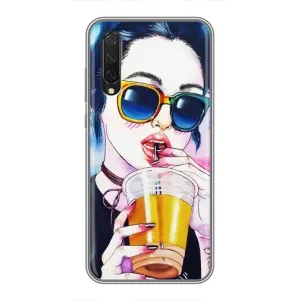 Чехол с картинкой Модные Девчонки Xiaomi Mi A3 (Девушка с коктейлем)