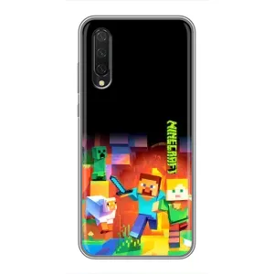 Чехлы для Xiaomi Mi A3 (Персонажи Майн Крафт) (Герой Майнкрафт)
