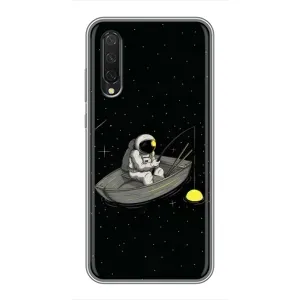 Силіконовый Чохол з принтом "Космонавти" на Xiaomi Mi A3 (Космонавт на рибалці)