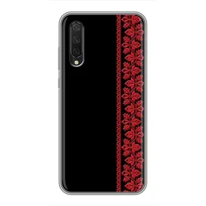 Силиконовый Чехол на Xiaomi Mi A3 (Красная Вышиванка)