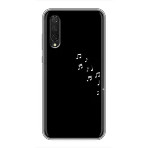 Чохол з картинками на чорному фоні для Xiaomi Mi A3 (Ноти)