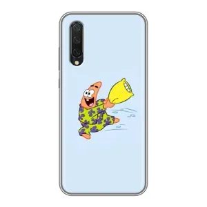 Чехлы с Патриком на Xiaomi Mi A3 (Патрик с подушкой)