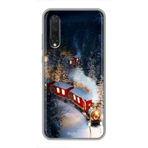 Силиконовый бампер на рождество для Xiaomi Mi A3 (Поезд)