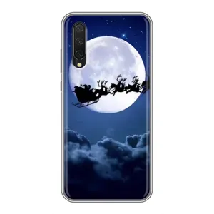 Чехол Санта Клаус для Xiaomi Mi A3 (Санта - луна)