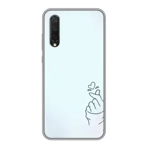 Чехлы (Знак сердечка) на Xiaomi Mi A3 (Сердце на голубом)