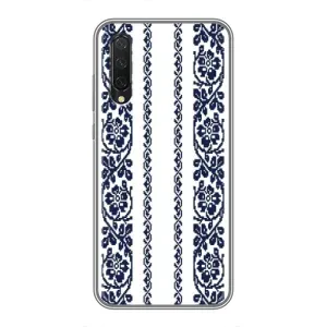 Силіконовый Чохол на Xiaomi Mi A3 з картинкой Вишиванки (Синя вишиванка)