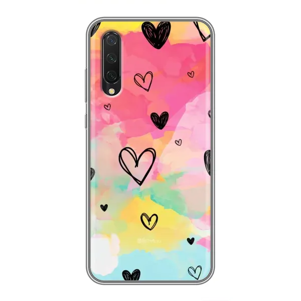 Чехол с рисунком «Яркие сердечки» для Xiaomi Mi A3 Чехол с рисунком «Яркие сердечки» для Xiaomi Mi A3