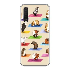 Чехол с Прикольным принтом на Xiaomi Mi A3 (Ёга свинок)