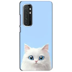Чехол на тематику: Коты для Xiaomi Mi Note 10 Lite (Белый кот)