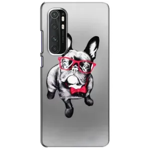 Чехол (ТПУ) Милые собачки для Xiaomi Mi Note 10 Lite (Бульдог в очках)