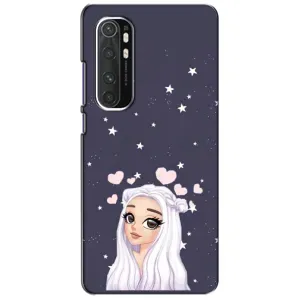Чехол Стильные девушки на Xiaomi Mi Note 10 Lite (Девушка и сердечки)
