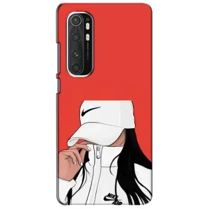 Силиконовый Чехол на Xiaomi Mi Note 10 Lite с картинкой Стильных Девушек (Девушка Nike)