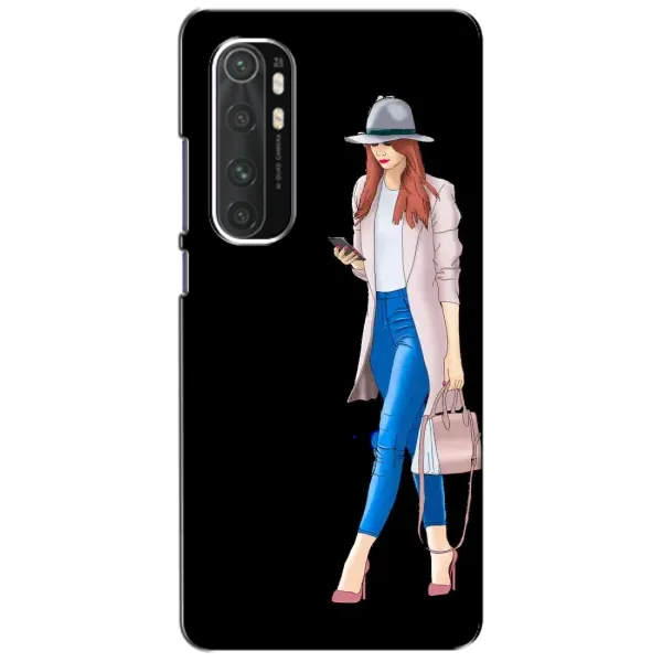 Чехол с рисунком «Девушка со смартфоном» для Xiaomi Mi Note 10 Lite