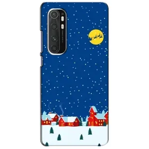Силіконовий бампер на різдво для Xiaomi Mi Note 10 Lite (Місто в снігу)