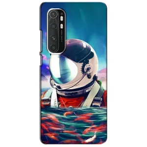 Силиконовый Чехол с принтом "Космонавты" на Xiaomi Mi Note 10 Lite (Космонавт в воде)