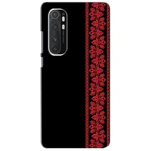 Силиконовый Чехол на Xiaomi Mi Note 10 Lite (Красная Вышиванка)