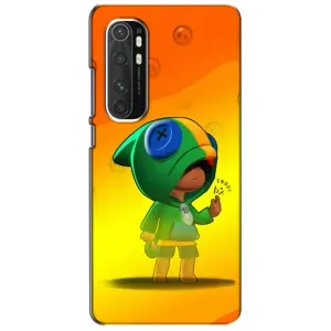 Чехол Бравл Старс для Xiaomi Mi Note 10 Lite (LEON в кофте)