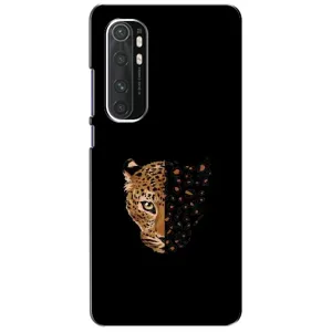 Чехол с леопардовым принтом на Xiaomi Mi Note 10 Lite (Леопард на черном)