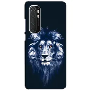 Чехол с картинкой на Xiaomi Mi Note 10 Lite (Лев - синий)
