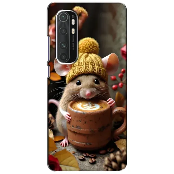 Чехол с рисунком «Мышка с кофе» для Xiaomi Mi Note 10 Lite Чехол с рисунком «Мышка с кофе» для Xiaomi Mi Note 10 Lite