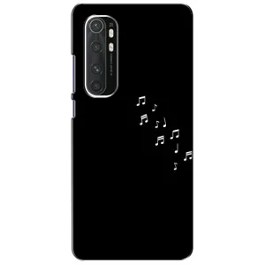 Чехол с картинками на черном фоне для Xiaomi Mi Note 10 Lite (Ноты)