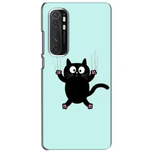 Силиконовый чехол с котиком для Xiaomi Mi Note 10 Lite (Падающий кот)