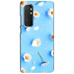 Чохол з Квітами для Xiaomi Mi Note 10 Lite (ромашки на блакитному)