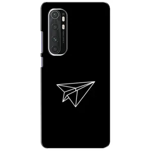 Чехол с картинками на черном фоне для Xiaomi Mi Note 10 Lite (Самолетик)